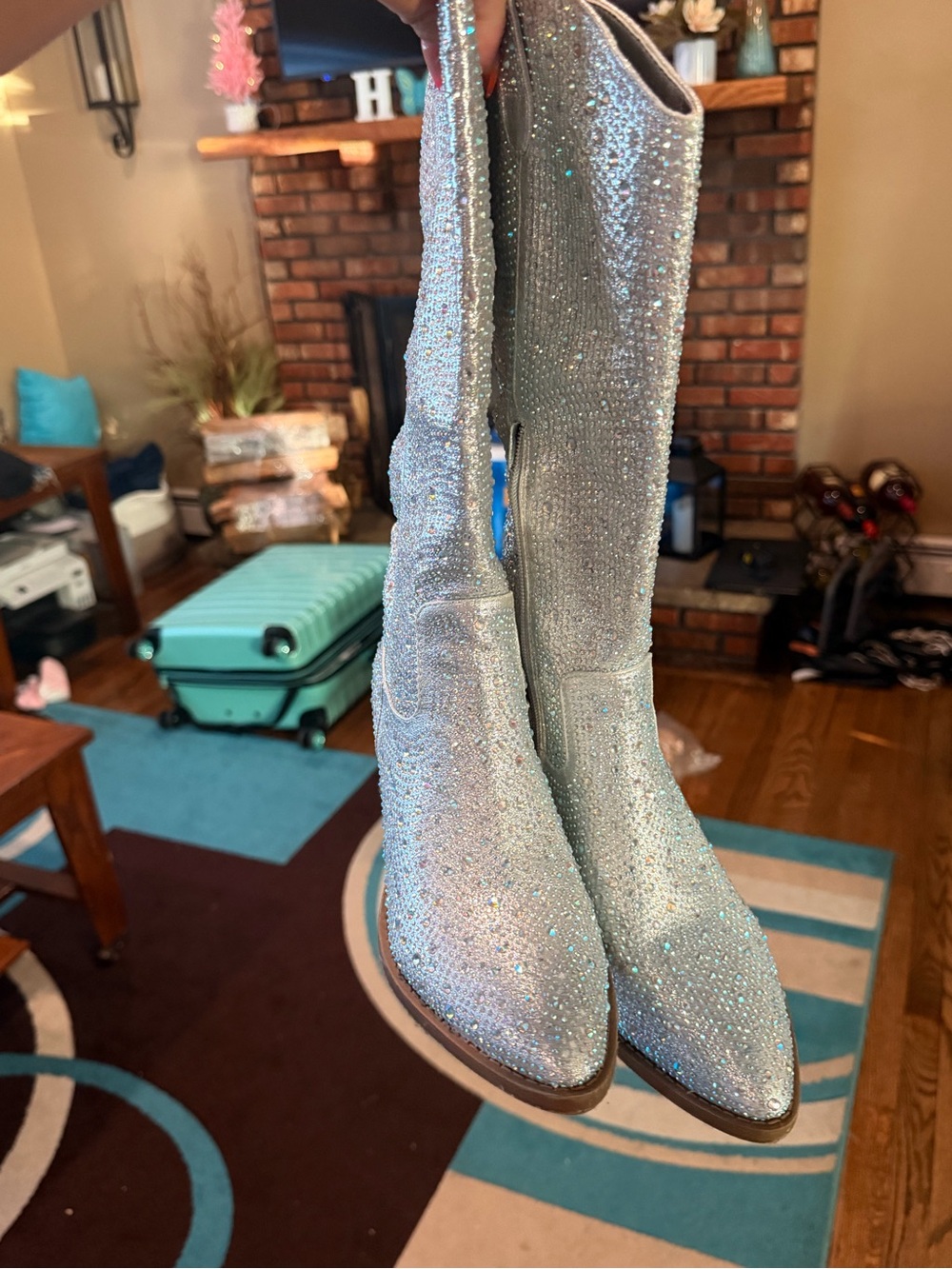 Glitz Glam Knee High Boots